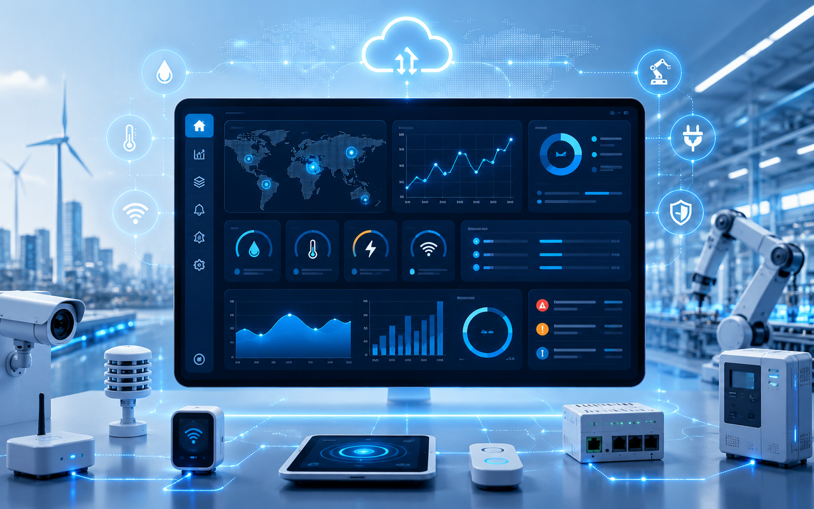IoT Dashboard Development Guide for Real-Time Monitoring blog cover image by Cyber Impulse Software Solutions