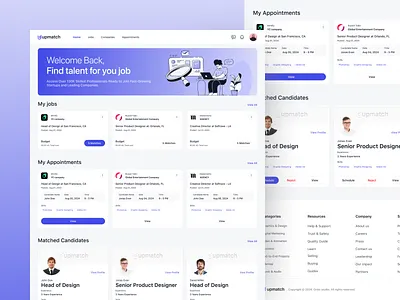 Career Next Job Portal portfolio UI mockup for Recruitment project by Cyber Impulse Software Solutions