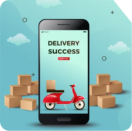 Parcel & Courier Delivery App portfolio UI mockup for Logistics project by Cyber Impulse Software Solutions